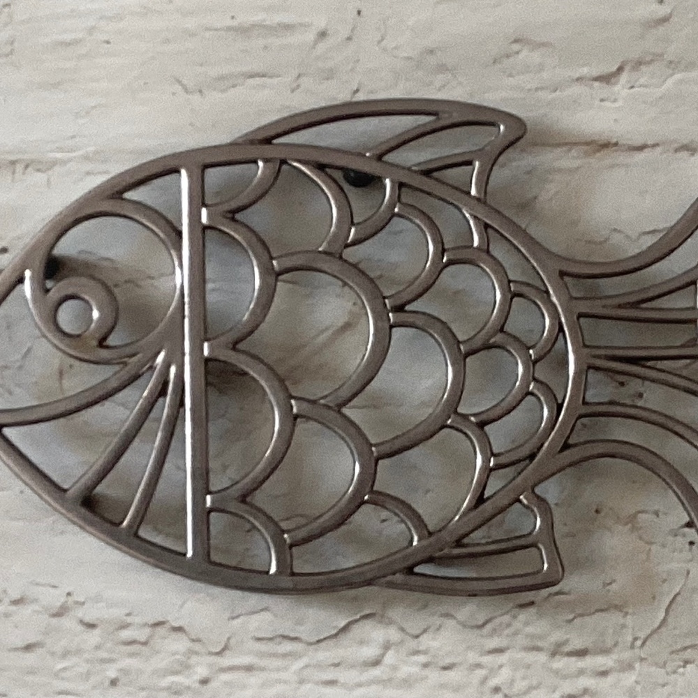 Leonard Silver Plated Fish Trivet From Italy Vintage